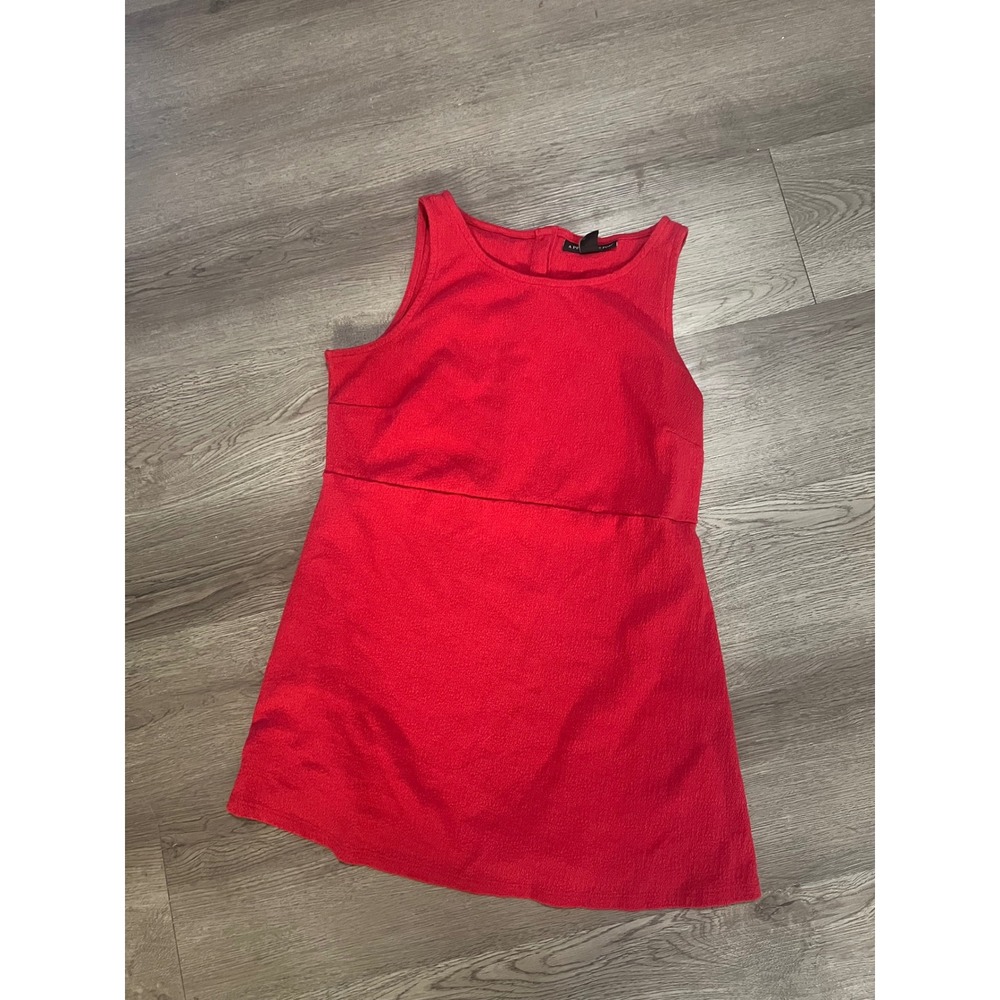 A Pea in the Pod Womens Red Textured Maternity Dress Sleeveless‎ Button Back S
